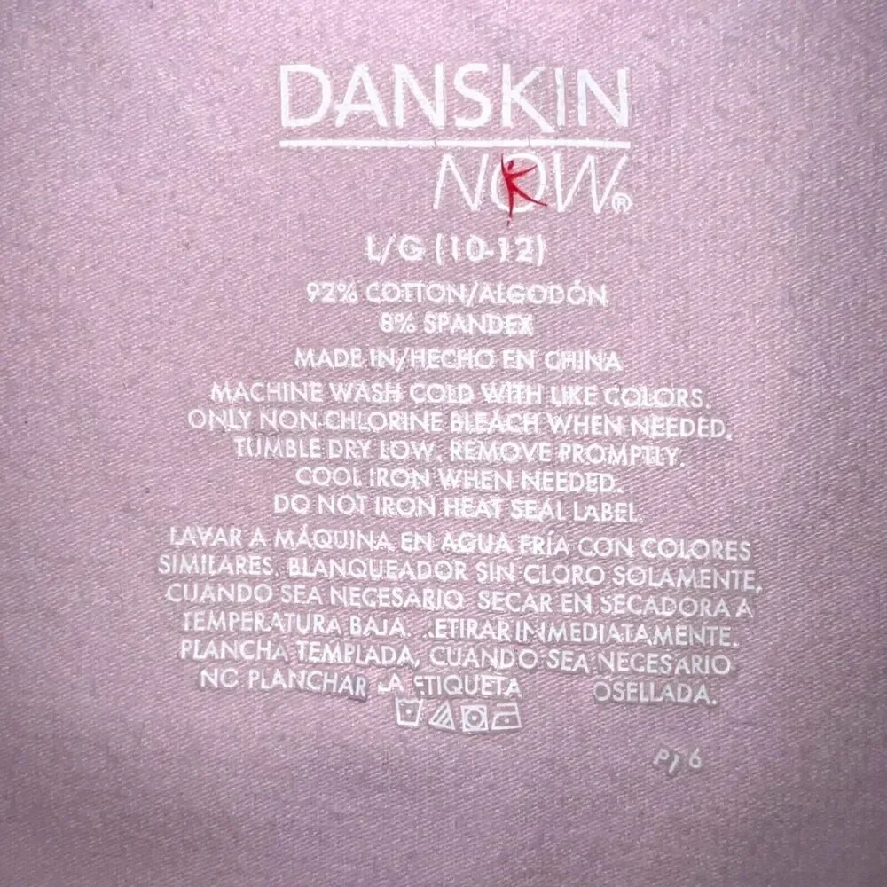 Danskin Now Girls Dance Leotard Blush Pink Short Cap Sleeves Large 10 12